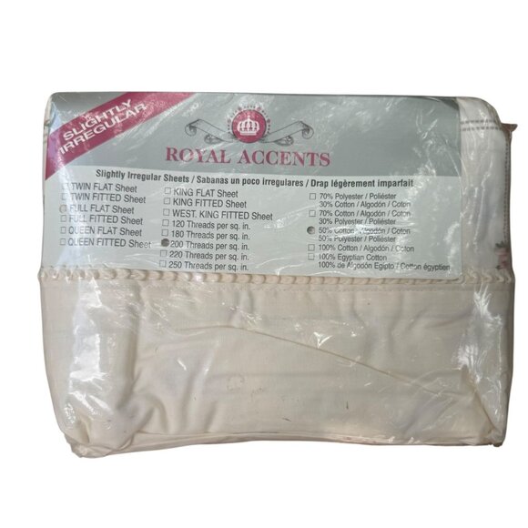 Royal Accents Irreg Floral Full Sheet Set 200 TC 50% Cot/Poly Jessica McClintock - Picture 4 of 7